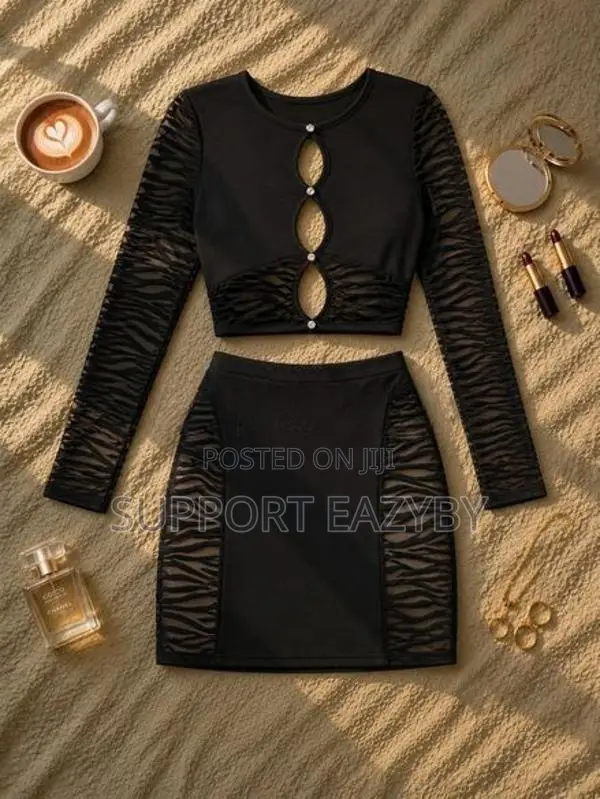 Long Sleeve Crop Top Hollow out T Shirt Bodycon