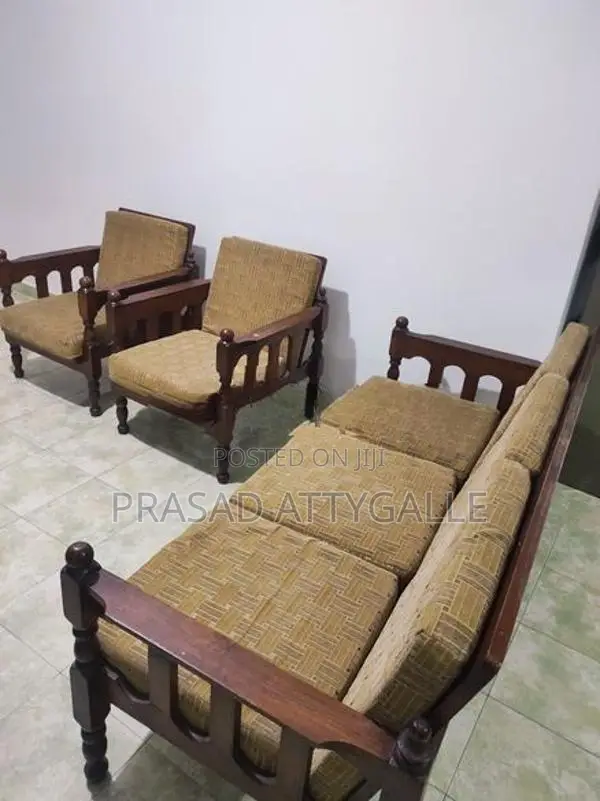 3 Piece Teak Sofa Set with Coffee Table