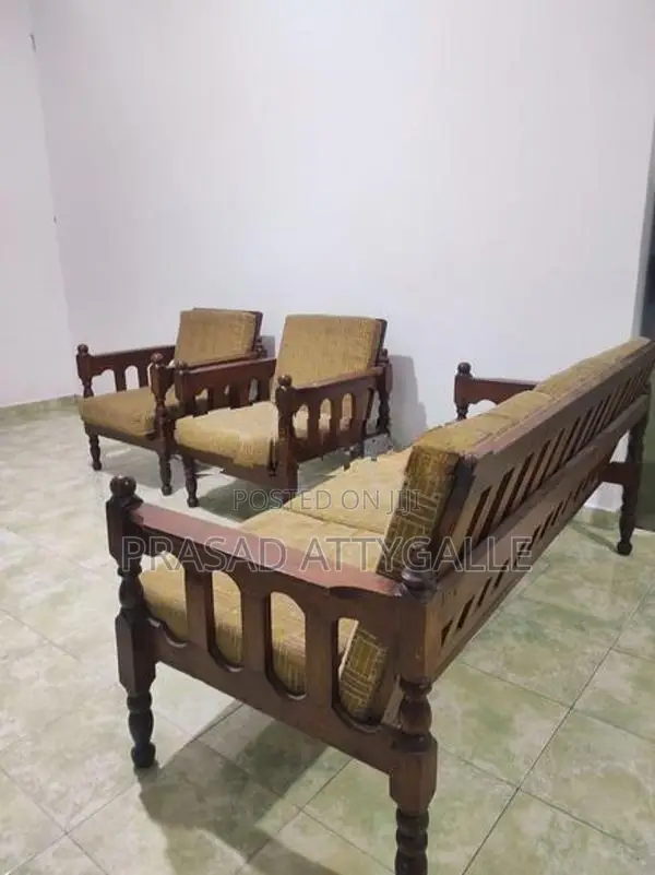 3 Piece Teak Sofa Set with Coffee Table