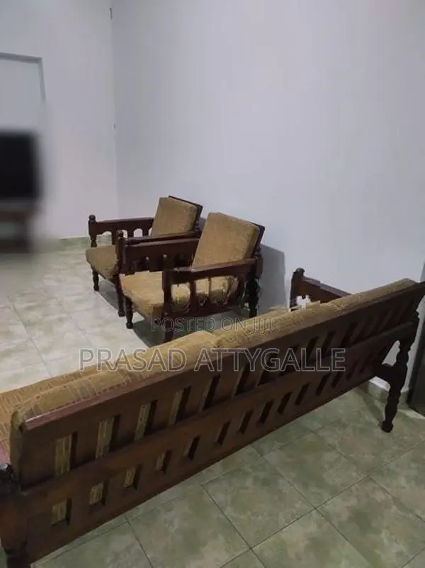 3 Piece Teak Sofa Set with Coffee Table
