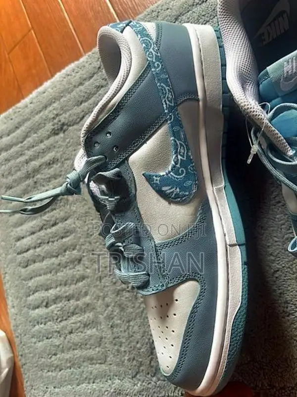 Nike Women's Dunk Low ESS Blue Paisley Shoes