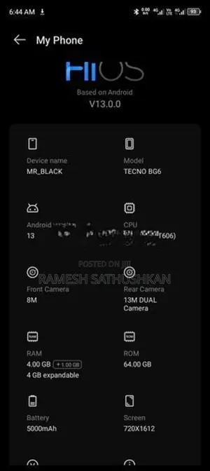 Tecno spark (Used)