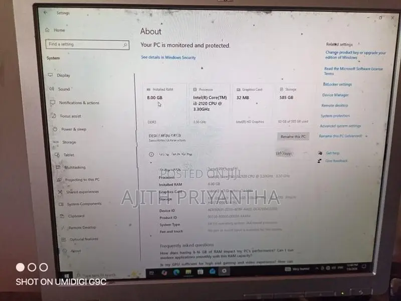 Samsung Core I3 PC Full Set