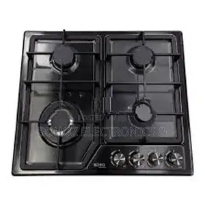 Euro Cooker Hob 4 Burner Black Stainless Steel JZS54011B