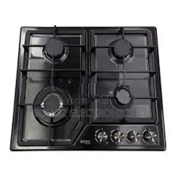 Euro Cooker Hob 4 Burner Black Stainless Steel JZS54011B