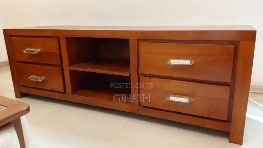 teak wood TV stand