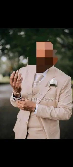 Premium 3-Piece Champagne Beige Wedding Suit