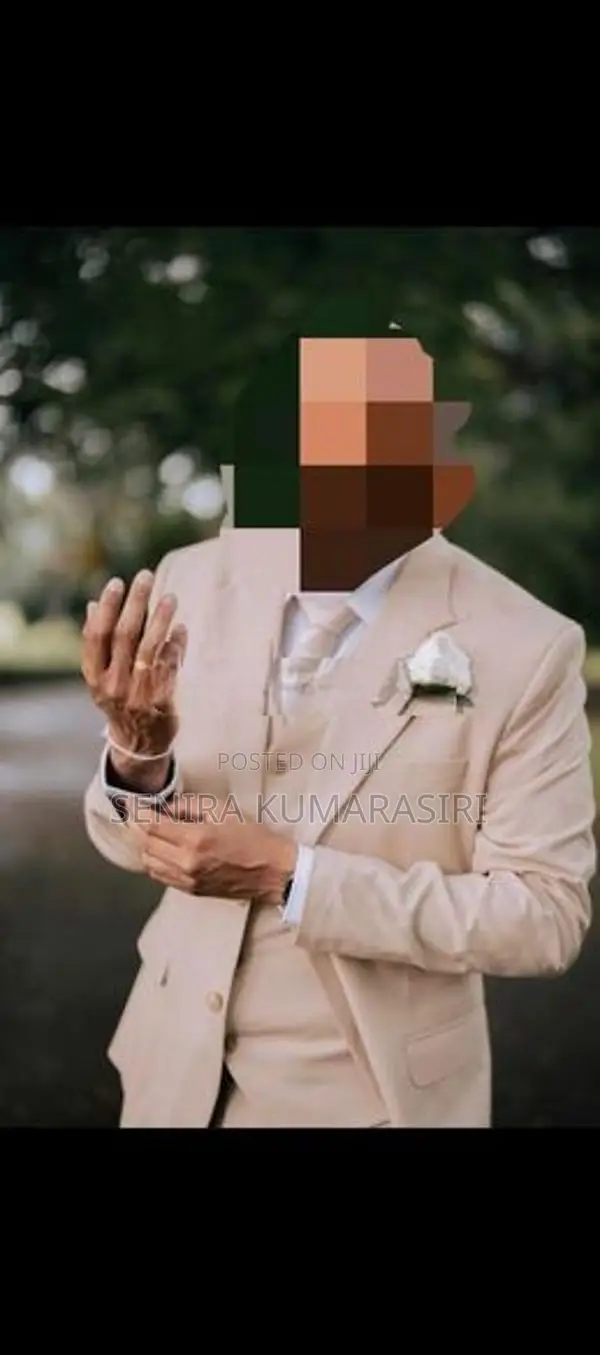 Premium 3-Piece Champagne Beige Wedding Suit