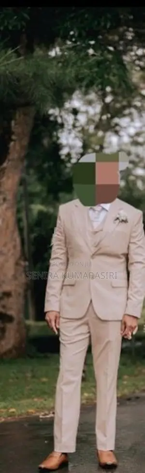 Premium 3-Piece Champagne Beige Wedding Suit