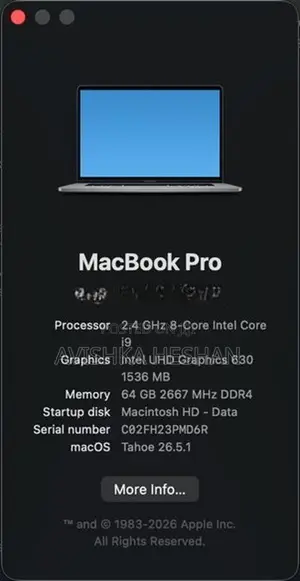 Apple MacBook Pro i9 64GB 16"