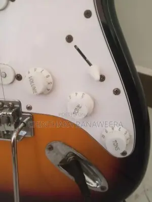 Electric guitar with amplifier