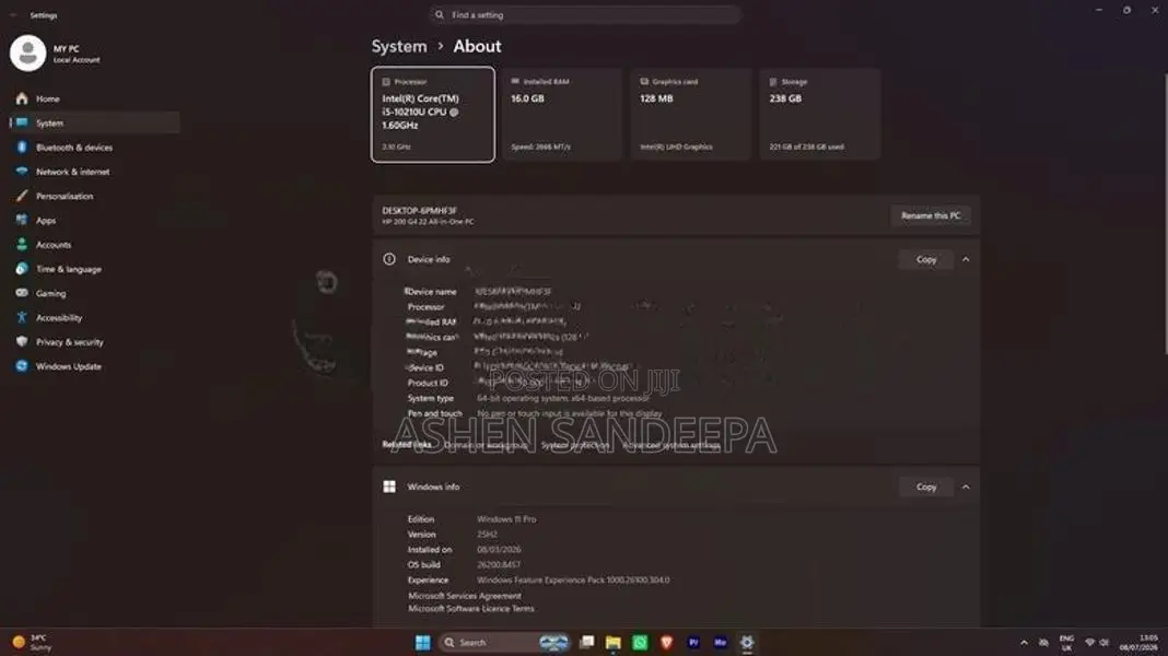 HP 200 G4 i5 10th Gen All-in-One PC
