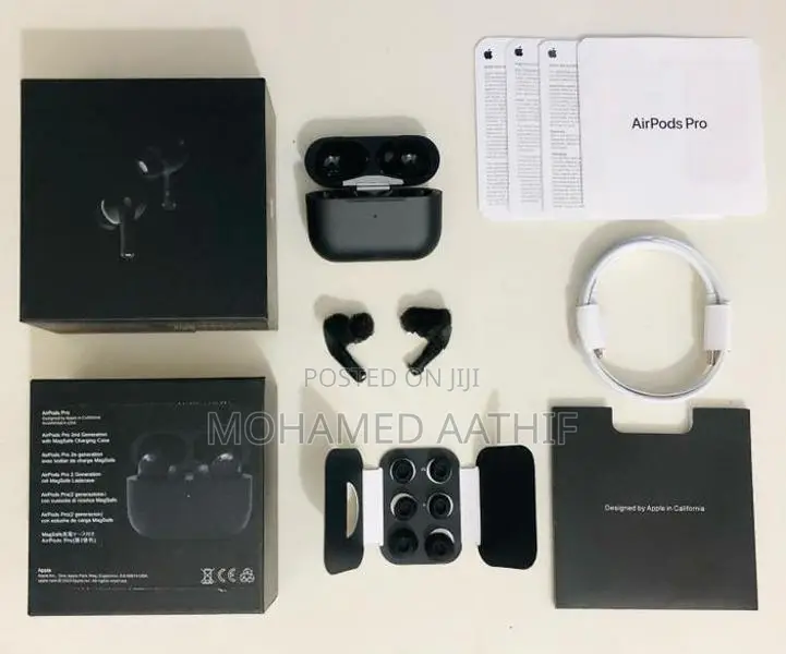 AirPods Pro 2 Wireless Bluetooth Earbuds with Charging Case | Black