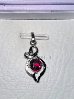 Garnet Gemstone with Silver Pendant
