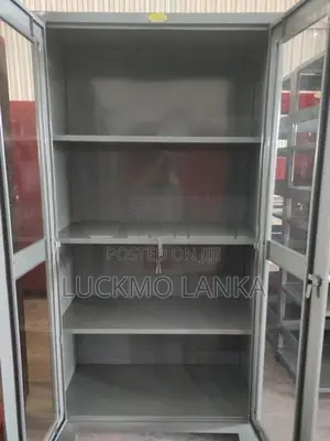 New 6x3 Size Glass Steel Office Cupboard (O7)