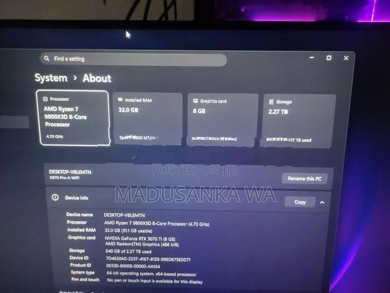 Gaming Pc RTX 3070ti