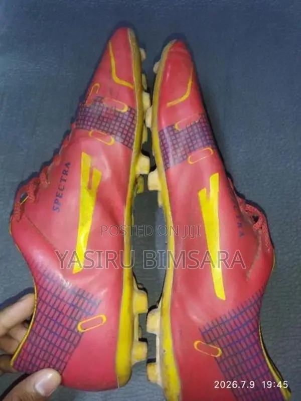 Spectra Football/Rugby Boots - Red with Yellow