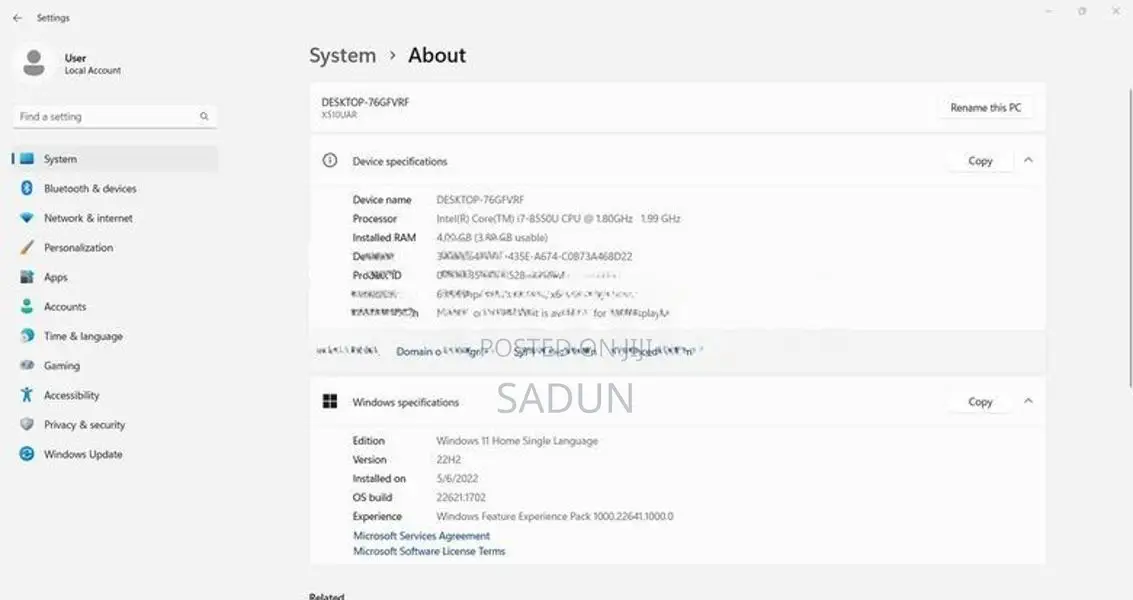 i7 8th gen Laptop