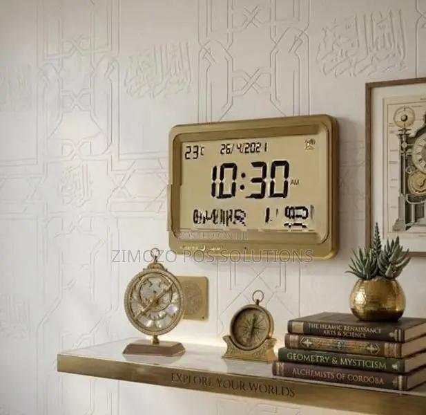 Wall Digital Clock with Azan Desk