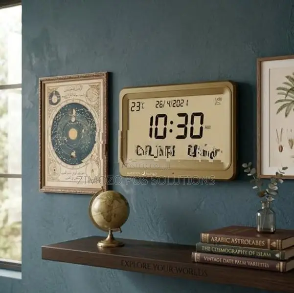 Wall Digital Clock with Azan Desk