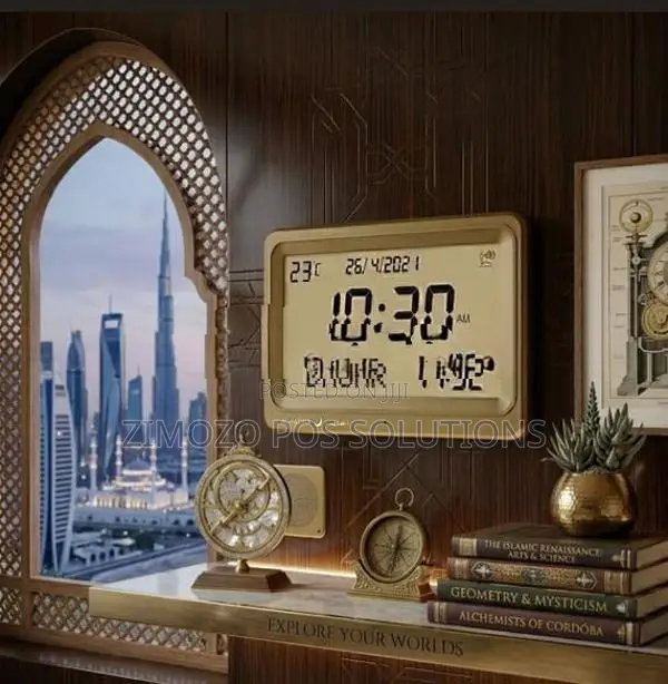 Wall Digital Clock with Azan Desk