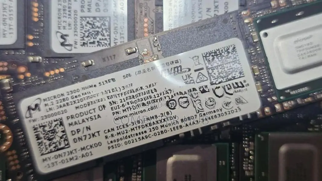 PCIE GEN3 x4 Micron 2300 NVME 512GB M.2 2280 SSD