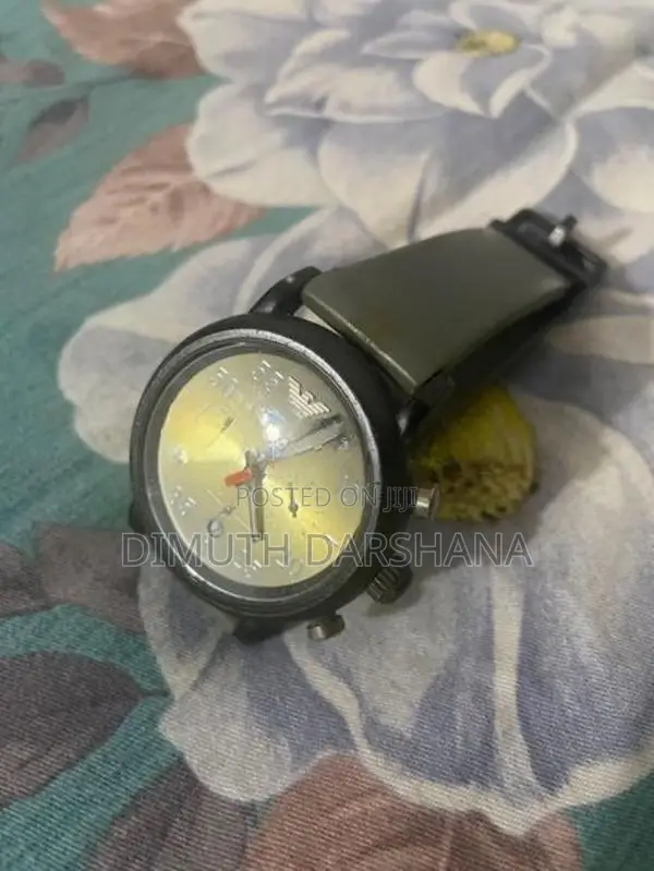 Emporio Armani Chronograph Grey Silicone Watch