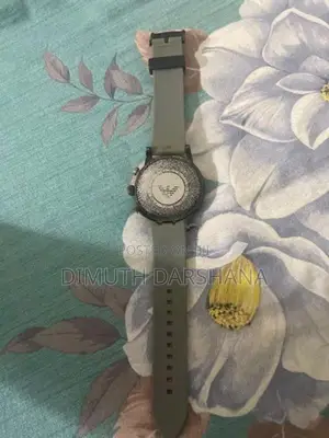 Emporio Armani Chronograph Grey Silicone Watch