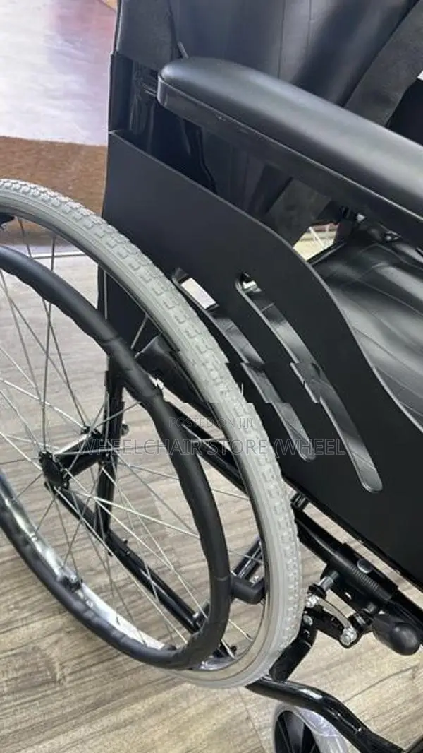Wheelchair Powder Corted Black Safety Belt (Does Not Rust) මළ නොබැදේ