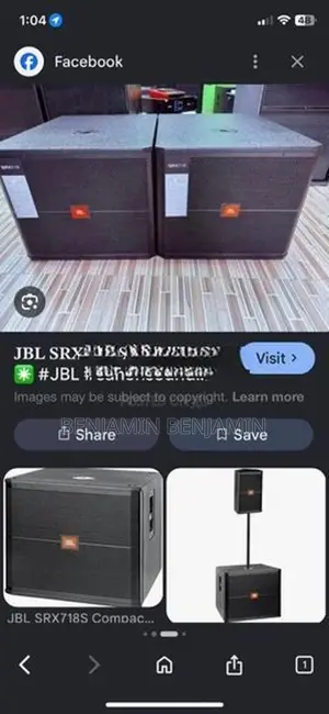 JBL XRS 718f SIngle Top Subwoofer 18”inch