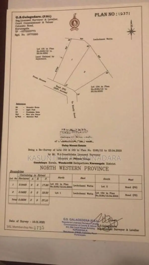 Land for Sale Mawathagama