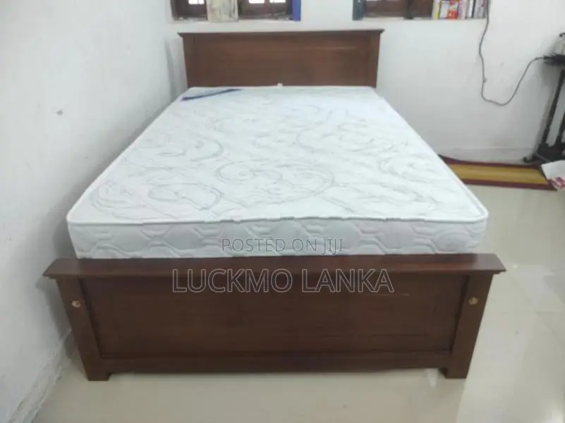 New 72x48 Teak Box Bed With Arpico Spring Mattress 7 Inches (P2)