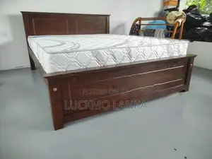 New 72x60 Teak Box Bed With Arpico Spring Mattress 7 Inches (P3)