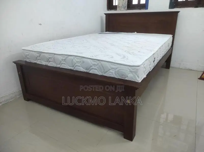 New 72x48 Teak Box Bed With Arpico Spring Mattress 7 Inches (P2)