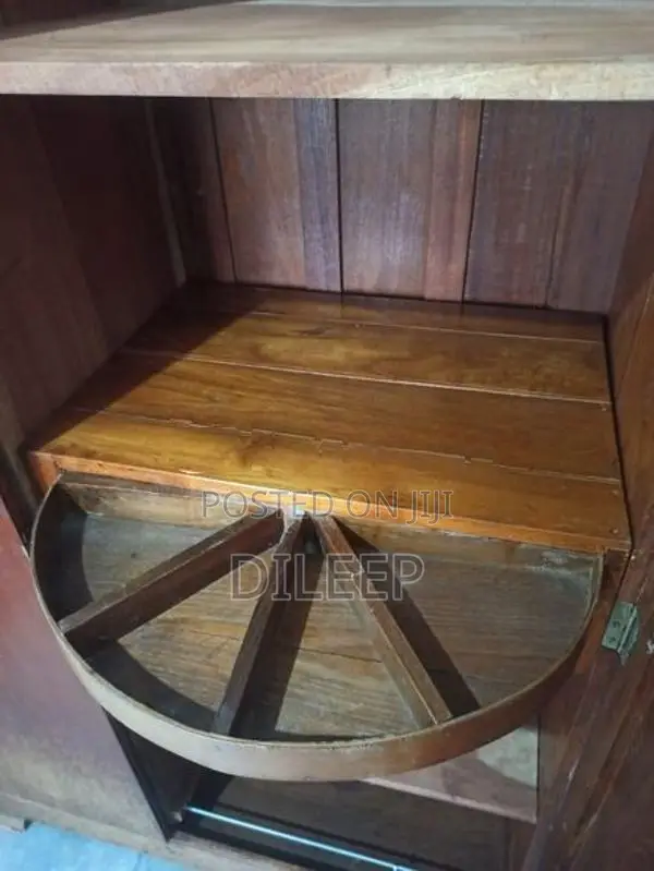 Genuine Rare Burma Teak Wood Wardrobe (2D) with Unique Rotating Drawer