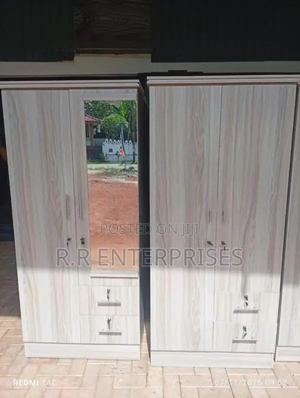 New 2 Door Melamine Wardrobes .(Ash Colour).