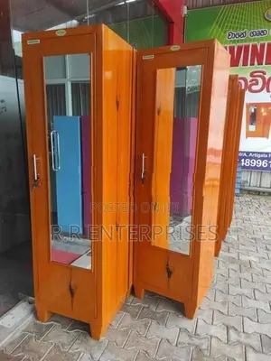One Door Steel Cupboard with Mirror
