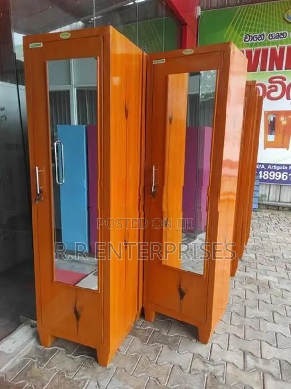 One Door Steel Cupboard with Mirror