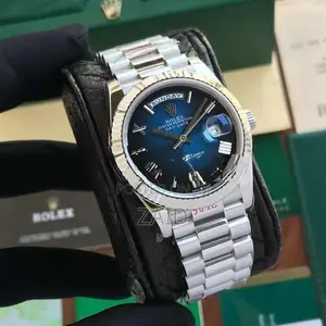 Rolex Day Date 41 Siver Blue Ambre Dial Swiss ETA Automatic Men’s Watc