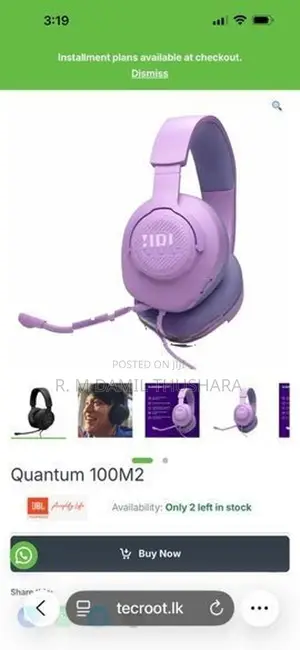 JBL Quantum 100 M2