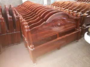 Teak King Size Arch Box Bed (B-7)