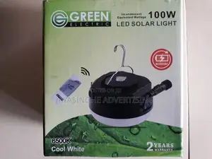 100W L.E.D Solar Power Light With Remote Control ( Green Brand )
