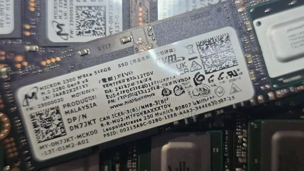 PCIE GEN3 x4 Micron 2300 NVME 512GB M.2 2280 SSD