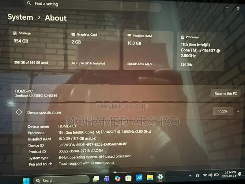 Asus ZenBook 14 i7