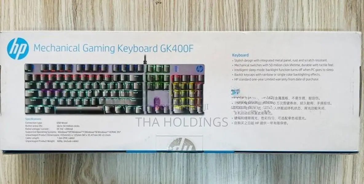 HP GK400F Mechanical Gaming Keyboard | RGB Backlit USB Wired