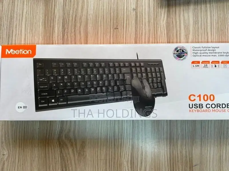 Meetion C100 Usb Wired Keyboard with Mouse Combo | Plug Play