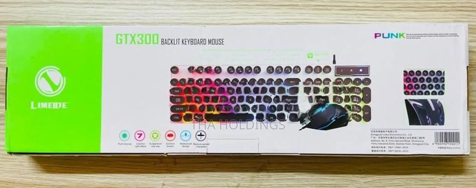 Limeide GTX-300 Gaming Keyboard with Mouse Combo | LED Backlit USB Wir
