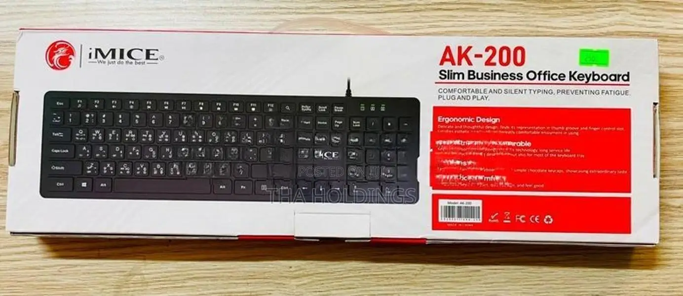 Imice AK-200 Slim USB Keyboard | Full-Size Wired