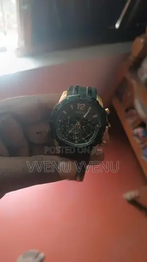 Guess Chronograph Watch - Black with Rose Gold