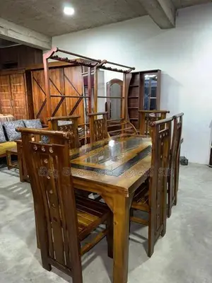 New Teak Dining Table with Chair 6